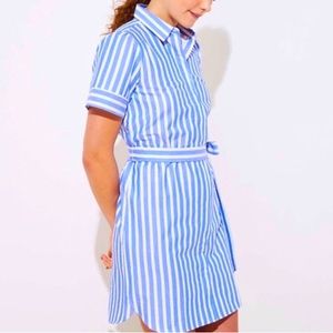 Ann Taylor Loft Striped Tie-waist shirtdress
